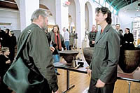 Ross Edwards (left) and Neil  McLachlan  at the Castlemaine launch of the project. Photo by Barbara Hall.